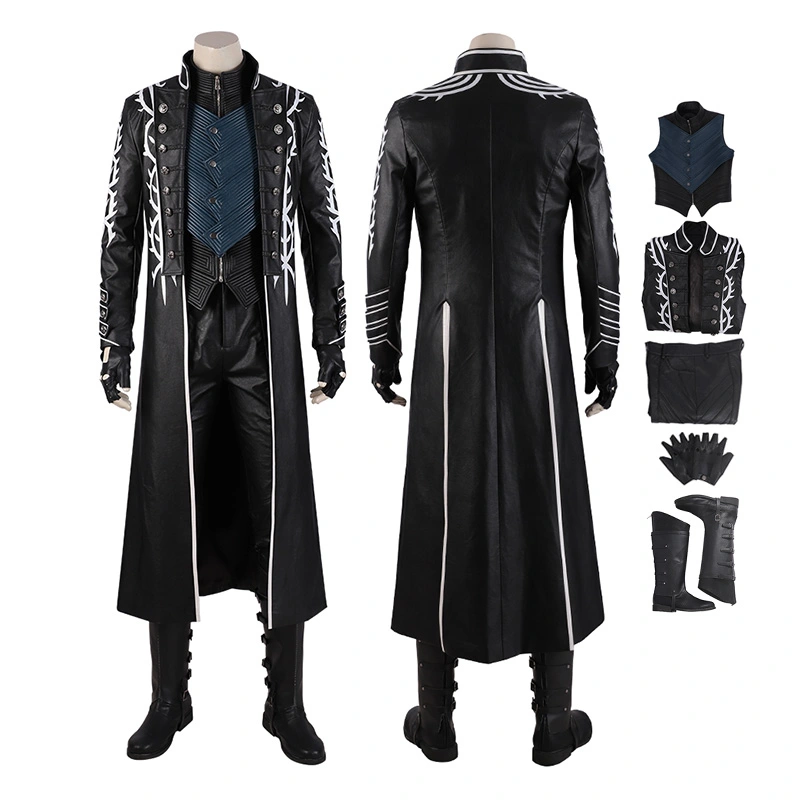 Ready To Ship Vergil Costume Devil May Cry 5 Cosplay Costumes Windbreaker Full Set