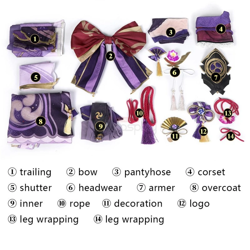 Baal Costume Genshin Impact Raiden Cosplay Suit - Image 28