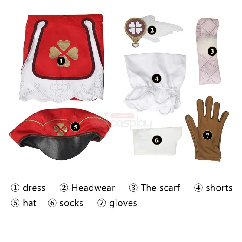 Genshin Impact Cosplay Suits Klee Cosplay Costumes - Image 17