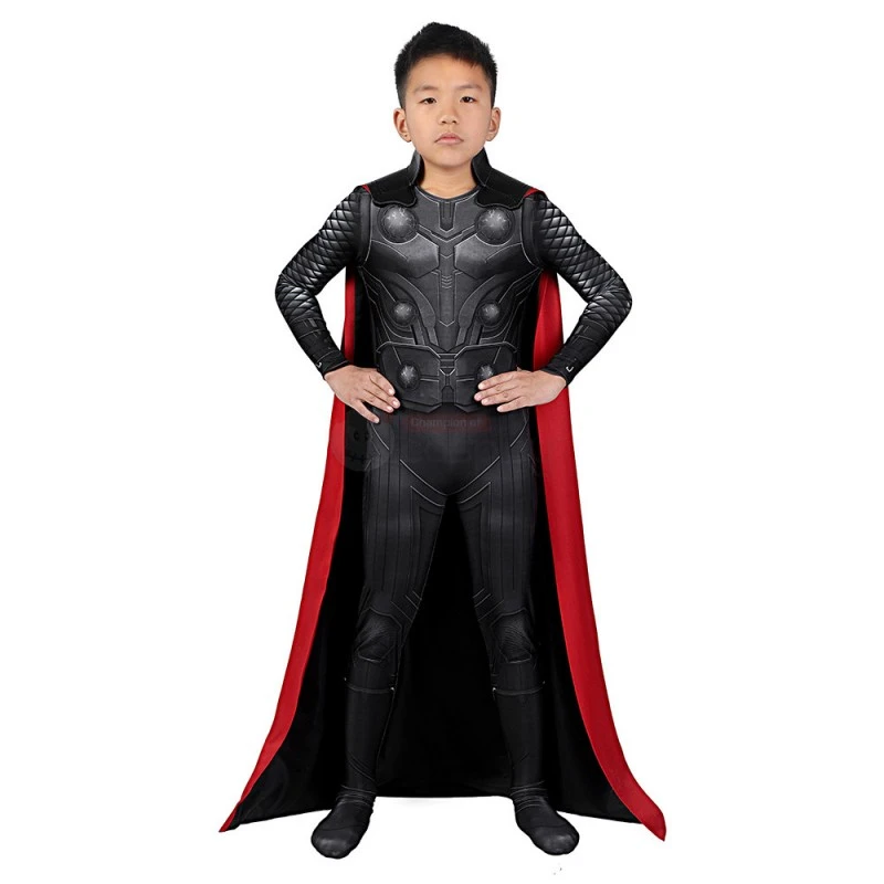 Thor Odinson Costume Avengers 3 Infinity War Cosplay Suit For Kids - Image 2