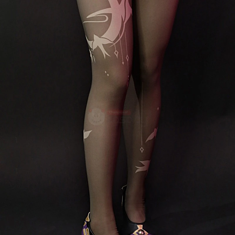 Genshin Impact Keqing Opulent Splendor Cosplay Costumes - Image 12