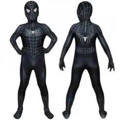 Spiderman 3 Eddie Brock Cosplay Costume Venom Jumpsuit For Kids