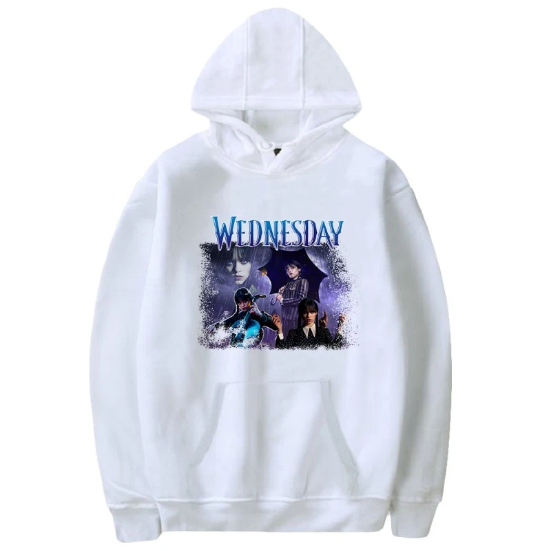 Wednesday Addams Swearshirts 2D Print Hoodies - Image 4