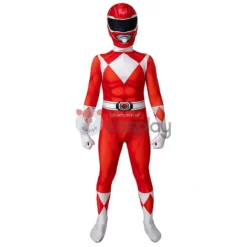 Ready To Ship For Kids Red Ranger Cosplay Costume