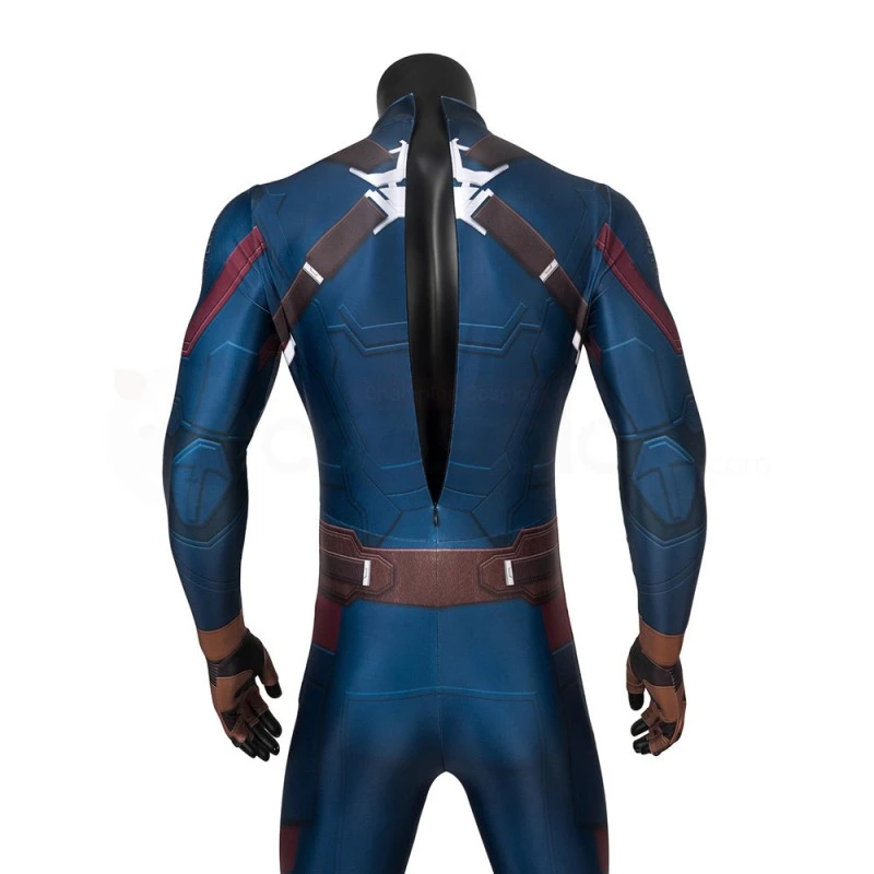 Captain America Jumpsuit Avengers 4 Endgame Steve Rogers Cosplay Costume - Image 11