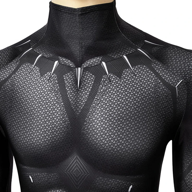 New Black Panther Cosplay Costume T'Challa Jumpsuit - Image 12