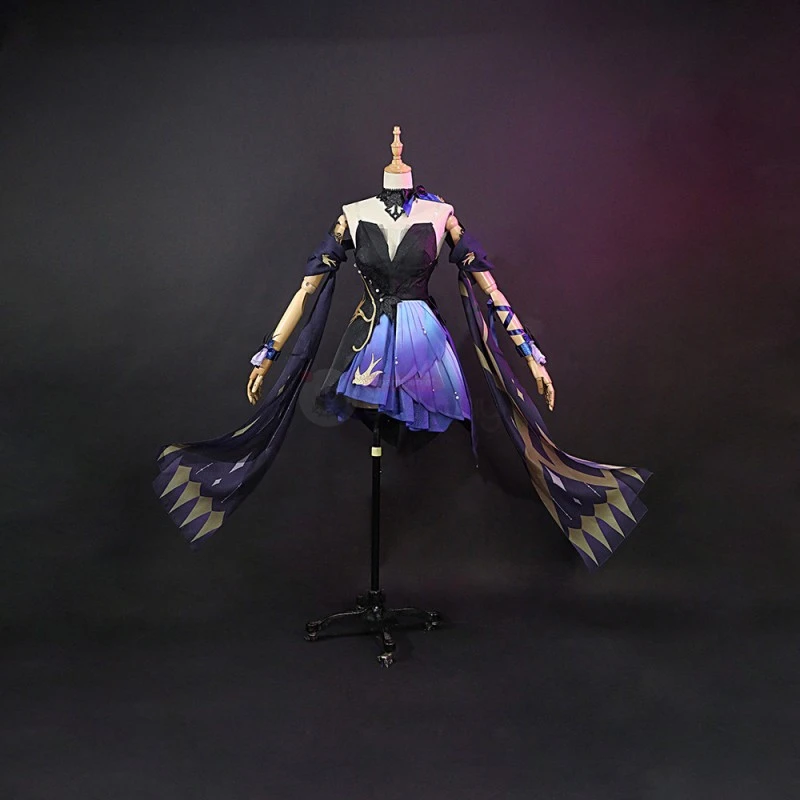Genshin Impact Keqing Opulent Splendor Cosplay Costumes - Image 2