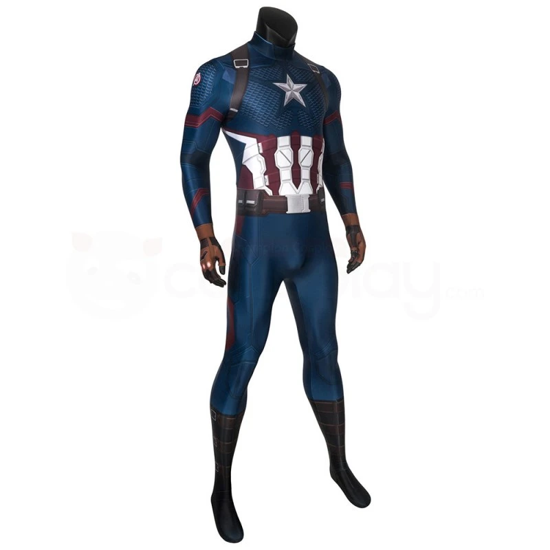 Captain America Jumpsuit Avengers 4 Endgame Steve Rogers Cosplay Costume - Image 2