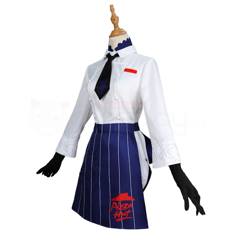 Genshin Impact Eula Pizza Hut Cosplay Costume - Image 3