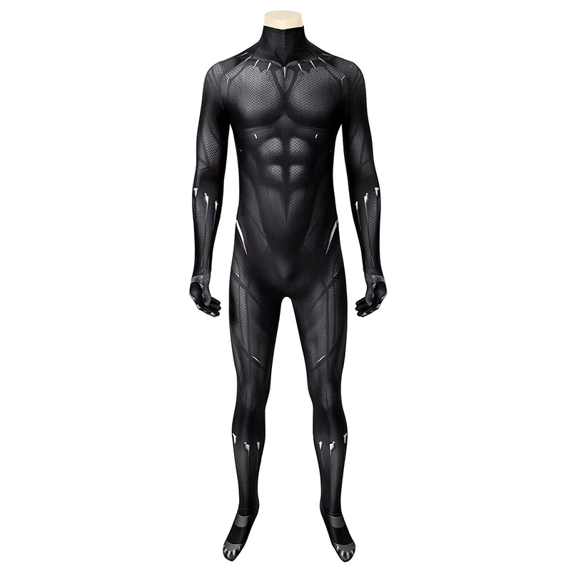 New Black Panther Cosplay Costume T'Challa Jumpsuit - Image 4