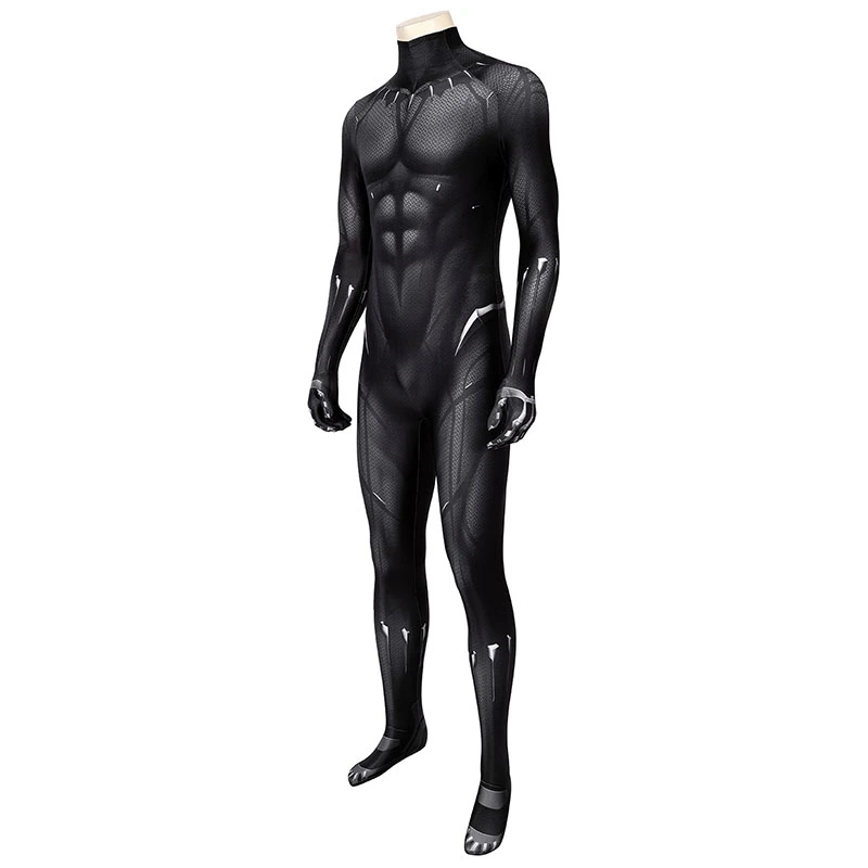 New Black Panther Cosplay Costume T'Challa Jumpsuit - Image 5