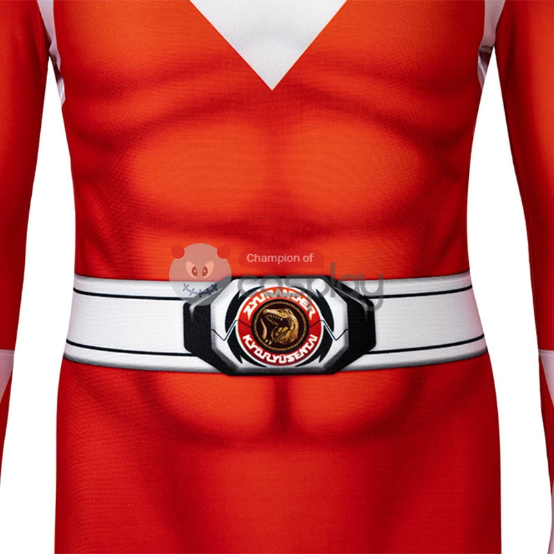 Ready To Ship For Kids Red Ranger Cosplay Costume - Image 6