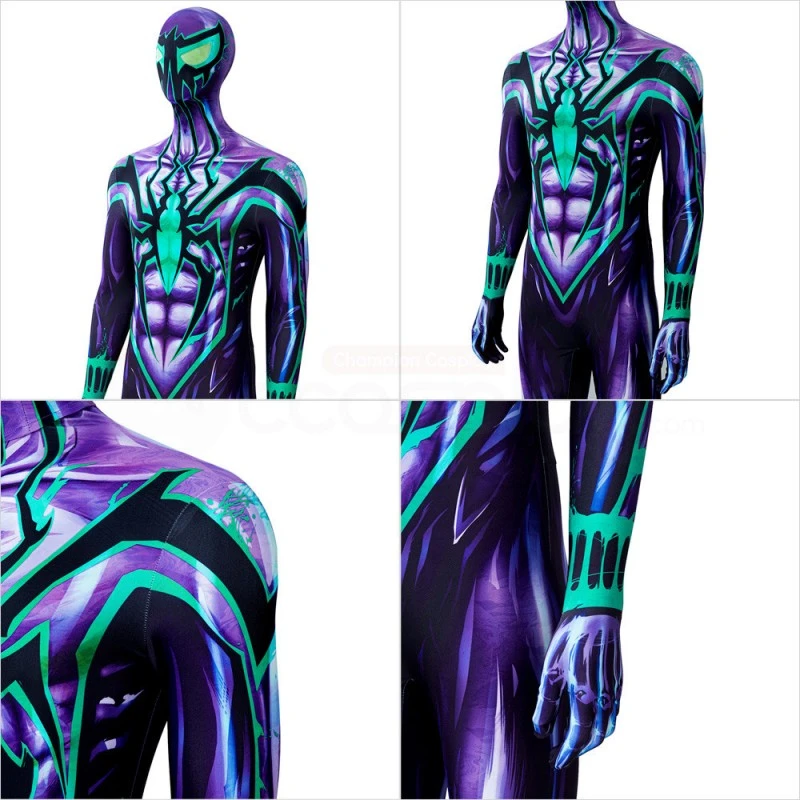 Chasm Ben Reilly Costume The Scarlet Spider Cosplay Spider-Man Jumpsuit - Image 8