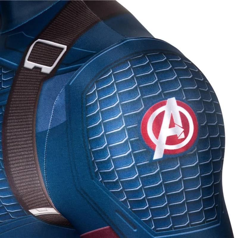 Captain America Jumpsuit Avengers 4 Endgame Steve Rogers Cosplay Costume - Image 7
