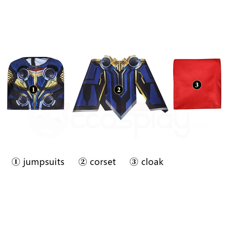 Thor Love And Thunder Cosplay Costumes Thor Halloween Jumpsuit - Image 6