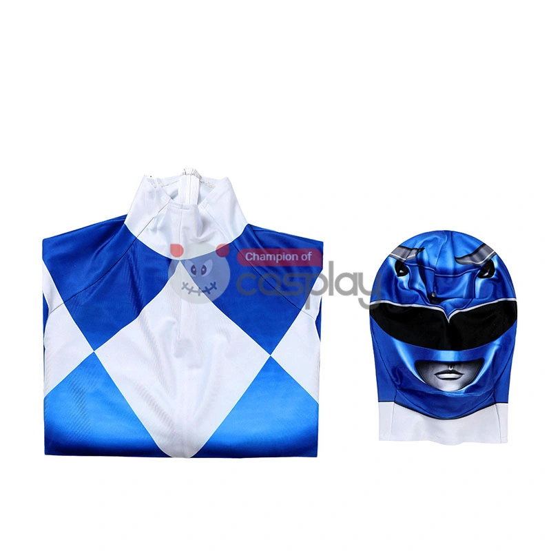 Ready To Ship For Kids Blue Ranger Cosplay Costume - Image 6