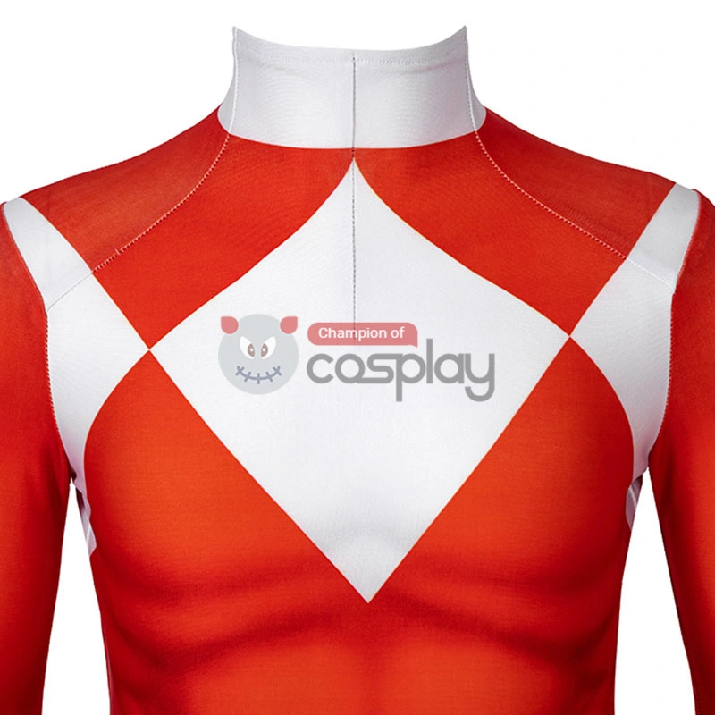 Ready To Ship For Kids Red Ranger Cosplay Costume - Image 7