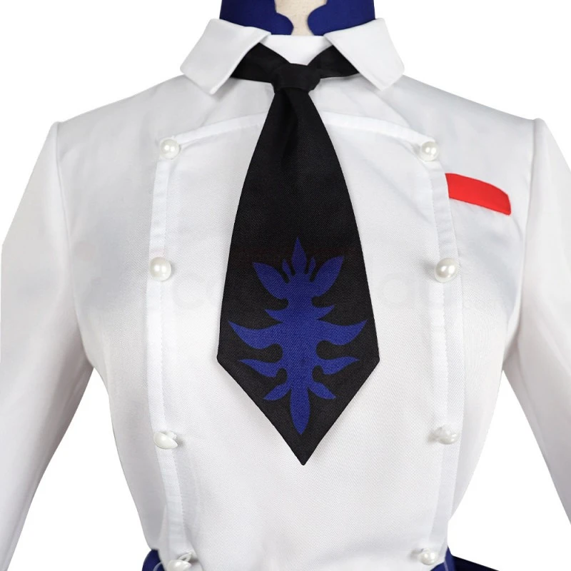 Genshin Impact Eula Pizza Hut Cosplay Costume - Image 9