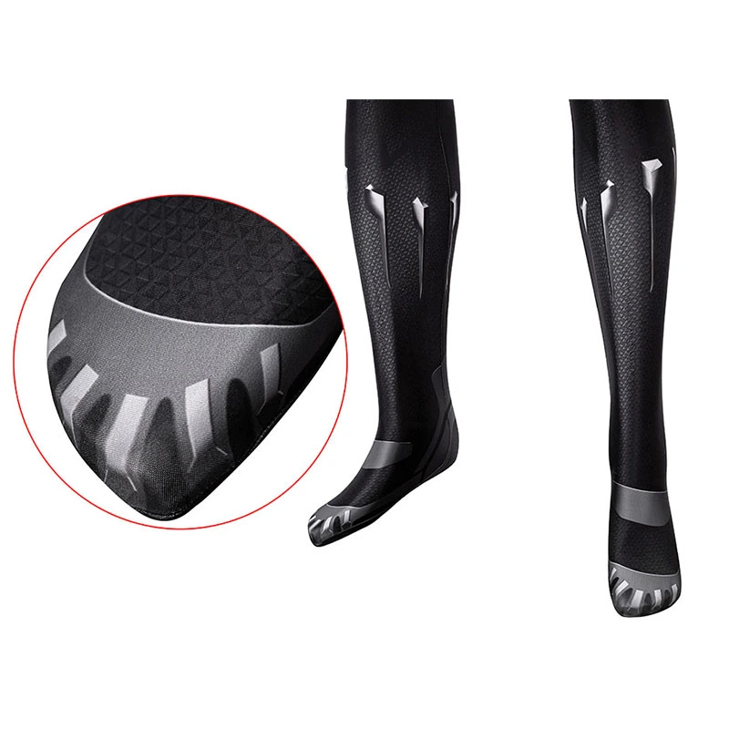 New Black Panther Cosplay Costume T'Challa Jumpsuit - Image 9