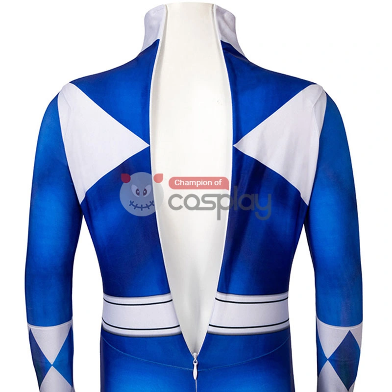 Ready To Ship For Kids Blue Ranger Cosplay Costume - Image 7