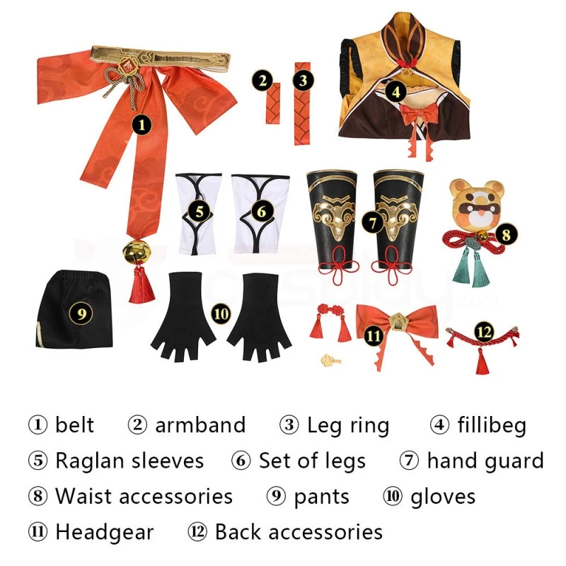 Xiangling Costume Game Genshin Impact Cosplay Suit - Image 11
