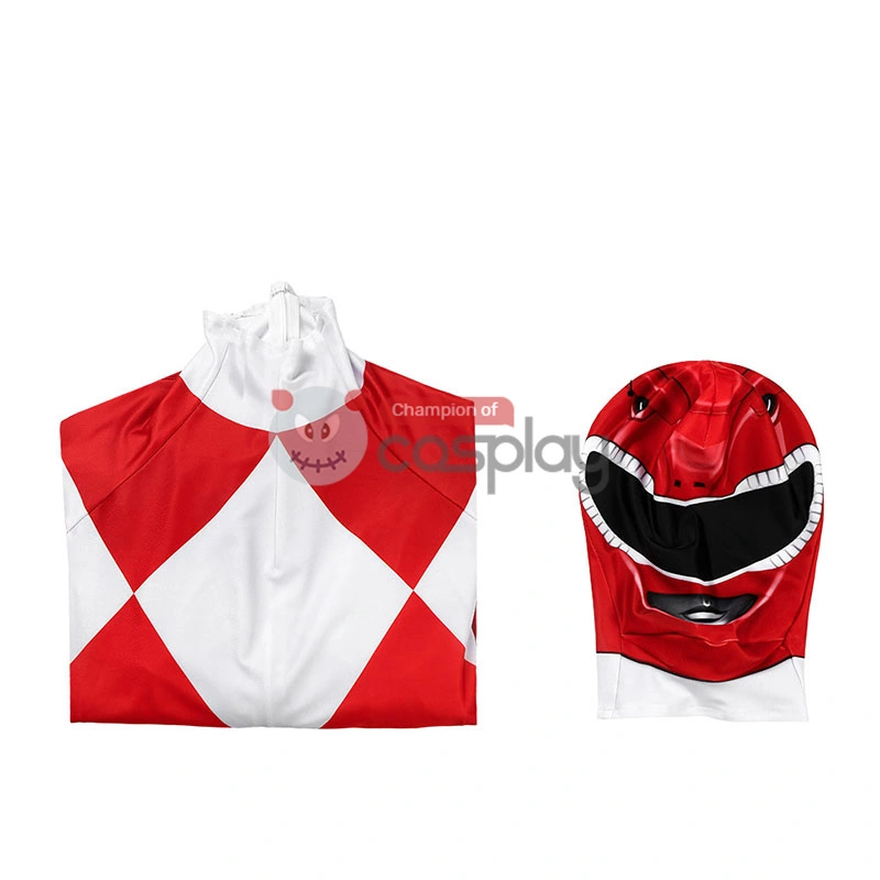 Ready To Ship For Kids Red Ranger Cosplay Costume - Image 9