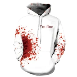 Drop Blood 3D Print Halloween Long Sleeve Hoodie