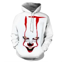 Pennywise White Hoodie It Chapter Two Halloween Sweatshirt