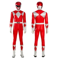 Red Ranger Costume Mighty Morphin Power Rangers Jason Lee Scott Cosplay Suit