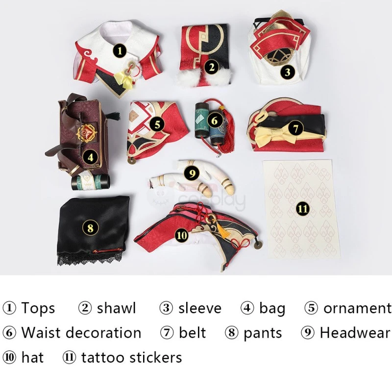 Yanfei Costume Genshin Impact Cosplay Suit - Image 21