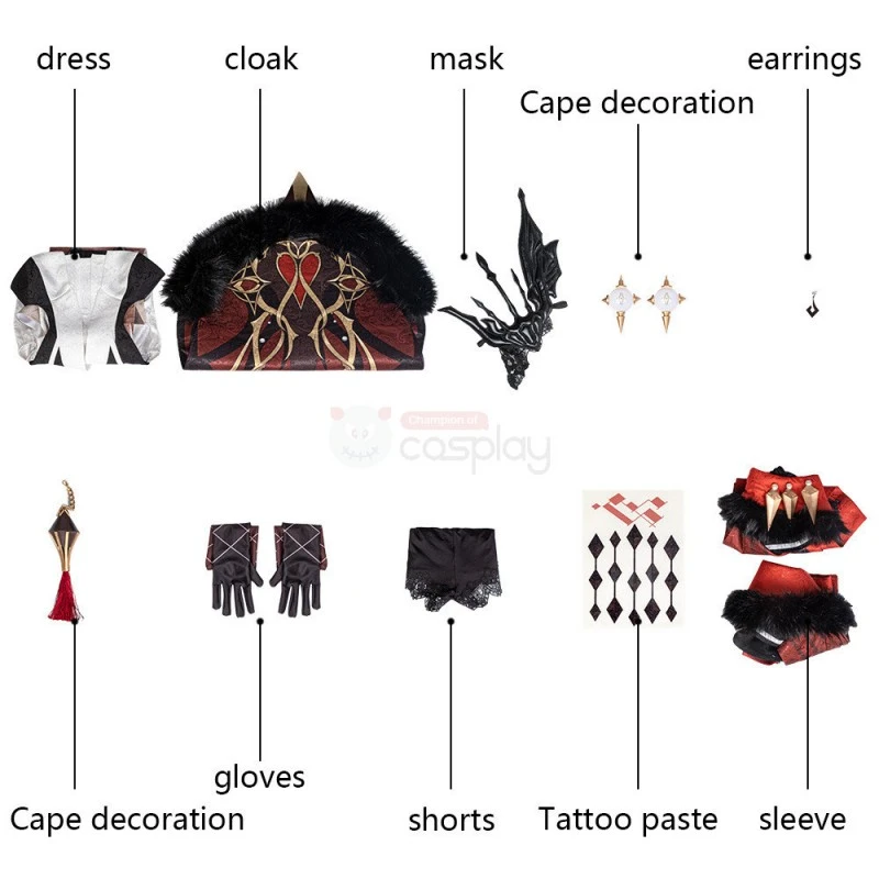 La Signora Costume Genshin Impact Cosplay Suit - Image 21