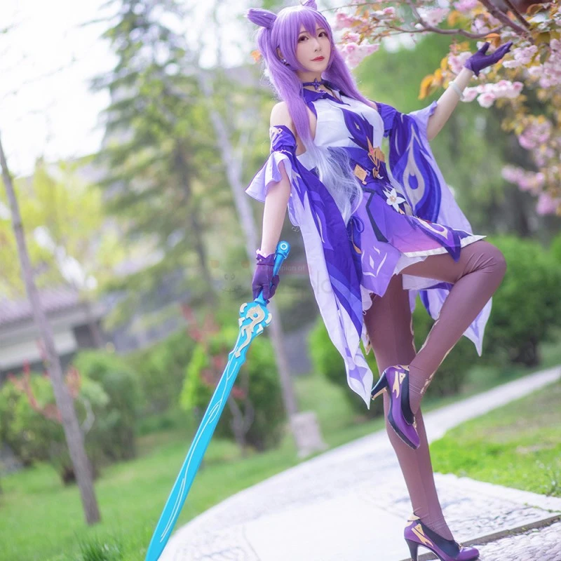 Keqing Costume Game Genshin Impact Cosplay Costumes - Image 5